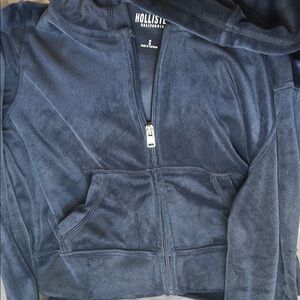 Hollister Dark Blue Fleece Hoodie